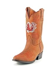 Sports: Gameday Girls Leather University Of S Carolina Cowboy Boots (Honey, 11.5) - Gameday Boots