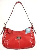 Nine West Danielle Hobo Bag Purse Red Faux Leather