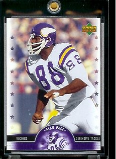 2005 Upper Deck Legends Alan Page Minnesota Vikings Football Card #61 - Mint Condition - In Protective Display Case !!