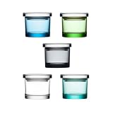 Iittala Mini Wide Glass Jars - Grey