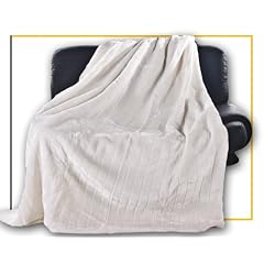 Tagesdecken Kuscheldecken Plaids Webpelz 150x200 cm, Farbe woll-weiss