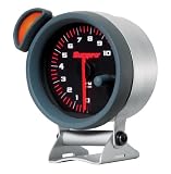 Sunpro CP7910 Sport ST 3-3/8 Black Face Tachometer with Shift Light
