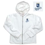 Kansas City Royals MLB Girls "Lucky" Full Zip Hooded Jacket (White)