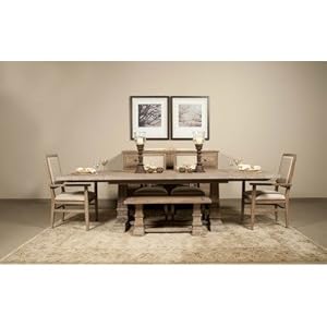 Hudson Traditions Farmhouse Dining Table In Distressed Stone Wash