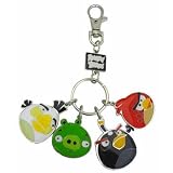 Angry Birds Metal Keychain Style 2 White Bird, Pig, Black Bird Red Bird