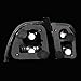 SPPC Taillights Black Assembly Set For Honda Accord - (Pair) Driver Left and Passenger Right Side Replacement