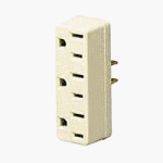 LEVITON MFG L01-00698-00I OUTLET PLUG-IN ADAPTOR- IVORY CD