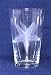 Individually Hand Etched Starfish Tumbler Glass 7"H Set / 4