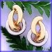 14K 2 Tone Double Knot Earrings