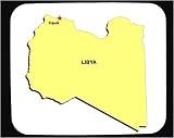 Decorated Mouse Pad with africa, map, libya