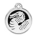 Red Dingo Custom Engraved Stainless Steel and Enamel Dog ID Tag - Dragon (Black, Medium)
