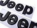 2PCS× Flat Matte Black JEEP Emblem Logo Stickers Cherokee Wrangler Unlimited