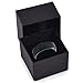 Tungsten Wedding Band Ring 8mm for Men Women Comfort Fit Black Enamel Domed Brushed Lifetime Guarantee