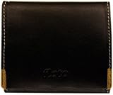 Floto Milano Leather Coin Pocket change purse wallet -black