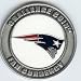 NFL New England Patriots Challenge Coin Poker Guard with black velvet pouch