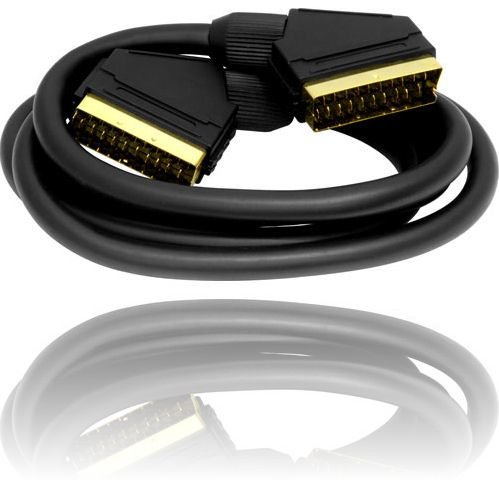 2m Gold Plated Scart Lead (approx 6ft 6") by Cable Mountain