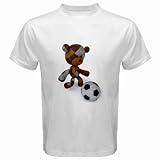 Men's Customized FOOTBALL PLAYER 100% Cotton White T-shirt