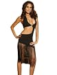 Womens Sexy Black Dress Fringe Sexy Mini Dress
