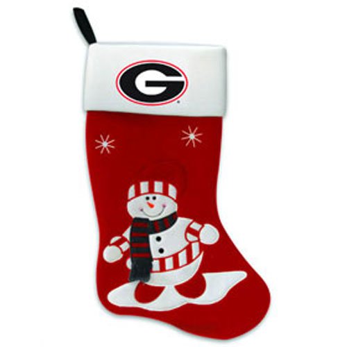 Georgia Bulldogs Snowman Felt Holiday Stocking