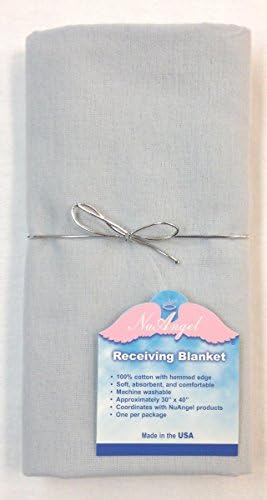 Receiving Blanket - Soft and Cozy 100% Cotton Flannel Receiving Baby Blanket for Boys, Girls and Neutral -Gray- Made in the USA. Ideal for Swaddling, Nursing, and Comforting Your Baby