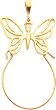 10K Yellow Gold Butterfly Charm Holder