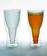 Hopside Down Beer Glass, Double Wall Beer Glass - FROSTED