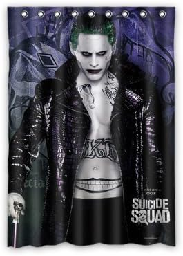 Daniellestore Joker Suicide Squad Window Treatment Thermal Insulated Solid Grommet Blackout Curtains/Drapes for Bedroom (1 Panel,52x72 inches)