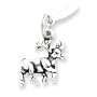 Sterling Silver Antiqued Alaska Moose Charm