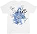 Join the ranks of the airbenders with this cool Avatar: The Last Airbender t-shirt, featuring Aang, 
the Avatar. White tee with blue and black front print. Standard men