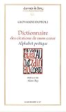 Revue Alain Baudry & Cie  / Dictionnaire des citations de mon coeur : Alphabet poétique