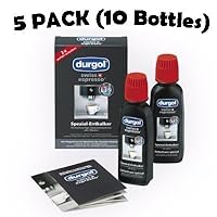 Durgol Swiss Espresso Decalcifier for Espresso and Coffee Machines 5 Pack (10 Bottles) FREE SHIPPING
