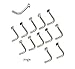 Starfish Body Jewelry 20 Gauge Surgical Steel Nose Ring with 2mm Crystal Rhinestone L-Shaped Stud or Screw Stud/Mixed Color Set of 6pcs