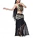 BellyLady Halloween Belly Dance Costume, Halter Bra Top, Hip Scarf and Skirt