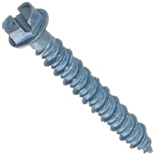Wej-It Stalgard Coated Coated Carbon Steel Hex Washer Head Drive, Concrete Screw, USA Made, 3/16" Diameter, 1-3/4" Length, Pack of (100)