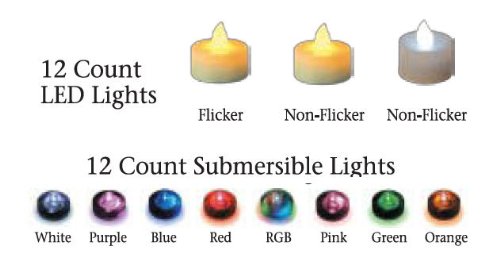Submersible LED Tea Lights - Blue