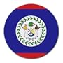 Belize Flag Round Mouse Pad
