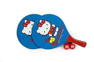 Hello Kitty Sports 40th Anniversary Beach Paddle Ball Set, Red/Blue/White