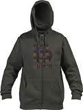 BURTON Herren Kapuzenpullover mit Reissverschlu&szlig; LOGO FILL, HEATHER TRENCH GREEN, M, 236634