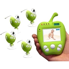 Digital Wireless Video Audio Baby Monitor with Night Vision, Lullabies, Temperature, Motion Alarm and 4xCamera Set