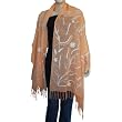 Peach Neck Wrap Stoles Wool with Thread Embroidery 80 x 29 inches (esrf066)