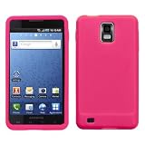 solid Hot Pink Silicone Skin Gel Cover Case For Samsung Infuse 4G