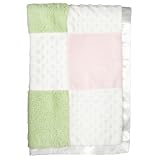 CoCaLo Textured Sherpa Patch Blanket - Pink/ White/ Sage