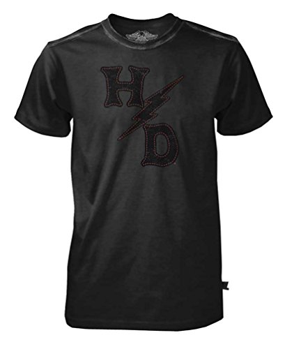 Harley-Davidson Men's Black Label H-D Lightening Bolt Short Sleeve T-Shirt (L)
