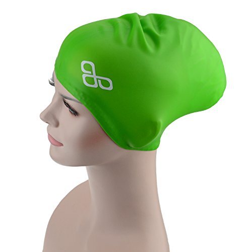 Waterproof Extra Large Swim Caps for Long Hair Silicone Swimming Cap Dreadlocks Women & Ladies