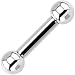 6 Gauge STEEL BARBELL Tongue Ring 5/8" 8mm