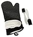 Gizmo Silicone Oven Mitts - Best For Cooking in The Kitchen or on the BBQ - Extra Long - Heat Resistant and FDA Certified - 2 Gloves and 2 Free BBQ Brushes - Makes a Great Gift
