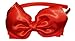 A Girl Company Satin Red Headband with attached Layered Hair Bow
