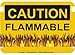10 x 14 Photo Realistic Caution Signs- Flammable