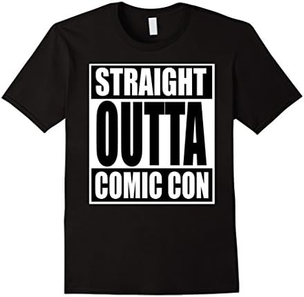 Men's Straight Outta Comic Con T Shirt Medium Black