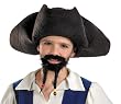 Pirates Hat with Moustache And Goatee- Kids - Child Std.